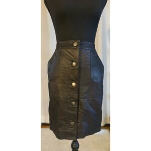 Coster Copenhagen Lamb Leather Skirt Size EU 36 Black